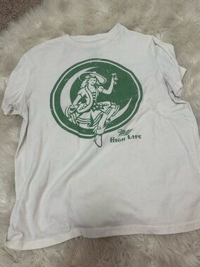 Miller High Life White Short Sleeve Logo Tee